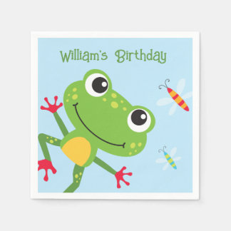Frogtastic Leaping Frogs Kindergeburtstag Serviette