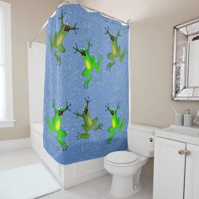 Frogy Abstrakt Animal Fun Duschvorhang (Beispiel)