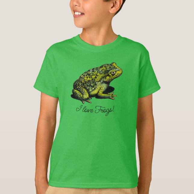Frogy, ich Liebe Frösche! T-Shirt (Vorderseite)