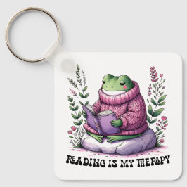 Frogy Reading ist meine Therapie Schlüsselanhänger