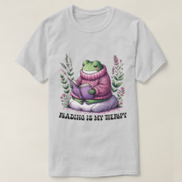 Frogy Reading ist meine Therapie T-Shirt