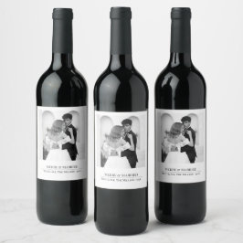 Froh & Verheiratet - Personalisiertes Weihnachten  Weinetikett