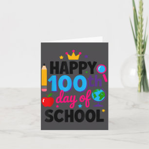 Frohe 100. Schultage 100 Tage schlauer Lehrer Karte