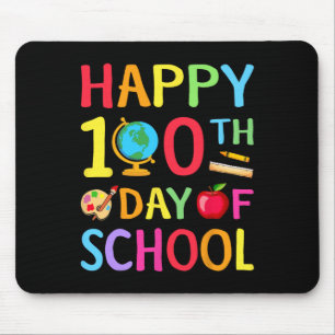 Frohe 100. Schultage 100 Tage Schule Lehren Mousepad