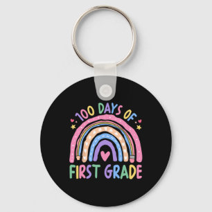 Frohe 100. Tag der 1. Klasse Lehrer Kinder 100 Tag Schlüsselanhänger