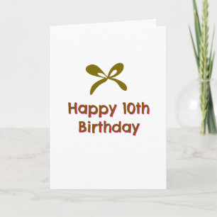 frohe 10. Geburtstag pink blau einfache minimale N Karte