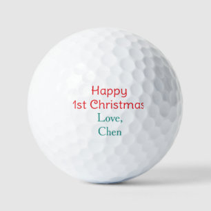 frohe 1. weihnachten rot grün liebe name einfach h golfball