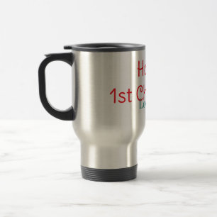 frohe 1. weihnachten rot grün liebe name einfach h reisebecher