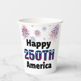 Frohe 250. Amerika-Patriotismus-Party Pappbecher