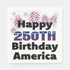 Frohe 250. Amerika-Patriotismus-Party Serviette