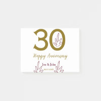 Frohe 30. Hochzeitstag Name Datum goldenes rotes B