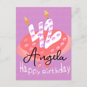 Frohe 42. Geburtstag Donut-Kuchen Postkarte