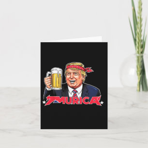 Frohe 4. Juli Trump Amerikanische Flagge Merica Tr Karte