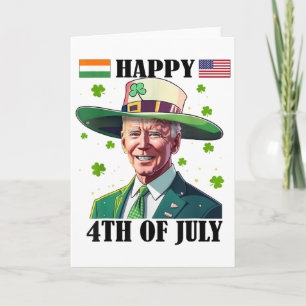 Frohe 4. Ostern Lustiger Joe Biden St Patricks Da Karte
