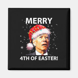 Frohe 4. Ostern Spaß Joe Biden Weihnachten Hässlic Magnet
