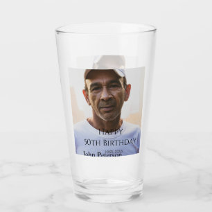 Frohe 50. Geburtstag Name Foto Jahr Mann einfach m Glas