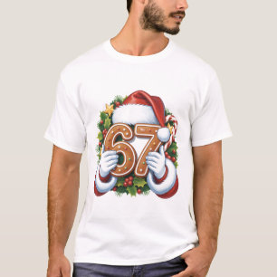 Frohe 67. Geburtstag Lebkuchen-Weihnachts-T-Shirt, T-Shirt