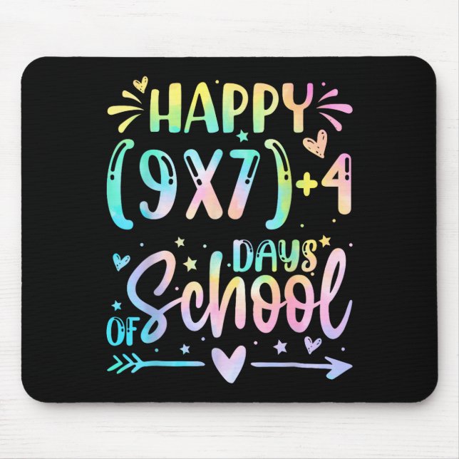 Frohe 67 Schultage Mathelehrer Schüler Sechs  Mousepad (Vorne)