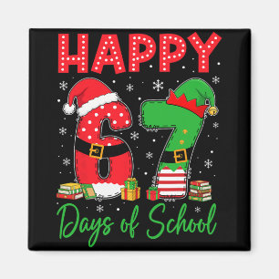 Frohe 67 Schultage Six Seven 67 Weihnachten San Magnet