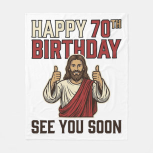 Frohe 70. Geburtstag Wir sehen uns bald Vintage-Sh Fleecedecke