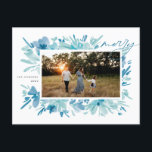 Frohe Abstrakte blaue Blume Weihnachten<br><div class="desc">Fröhlich abstrakt blauer Weihnachtsgeschmack</div>