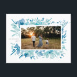 Frohe Abstrakte blaue Blume Weihnachten<br><div class="desc">Fröhlich abstrakt blauer Weihnachtsgeschmack</div>