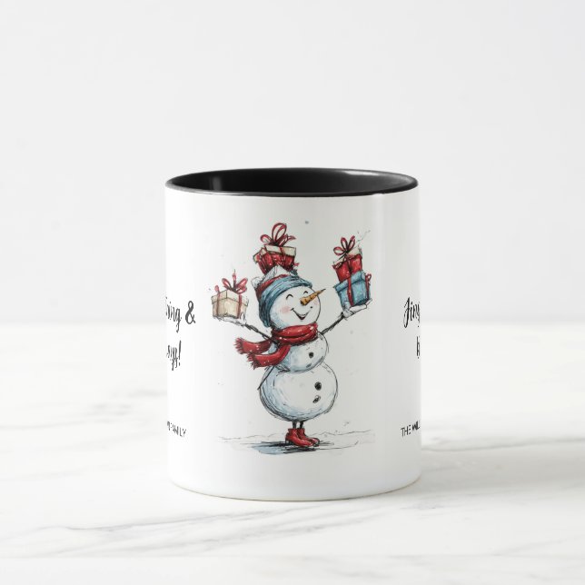 "Frohe alles!" Custom Christmas Tasse (Zentrum)