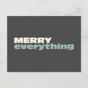 Frohe alles Minimalistische Mod Weihnachtsfeiertag Postkarte