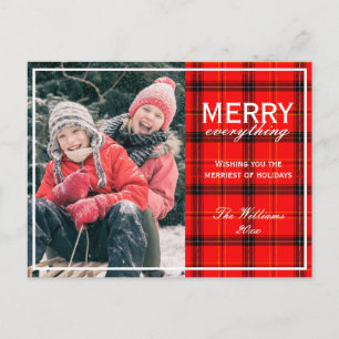 Frohe alles Rote Karierte Familie Foto Weihnachten