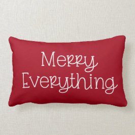 Frohe alles Trendy Typografie Weihnachten Lendenkissen