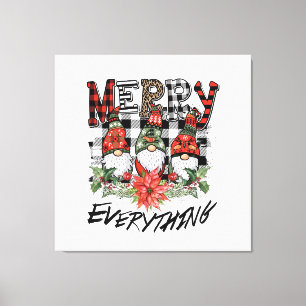 Frohe alles Weihnachten Gnomes Leinwanddruck