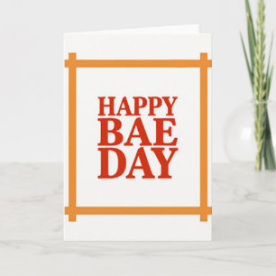 Frohe Bae-Tag-Karte Karte