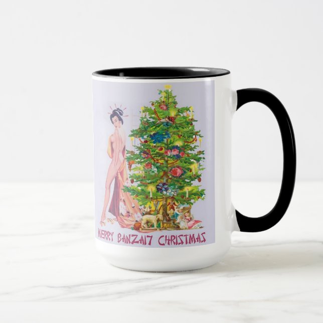Frohe Banzai-Weihnachten Tasse (Rechts)