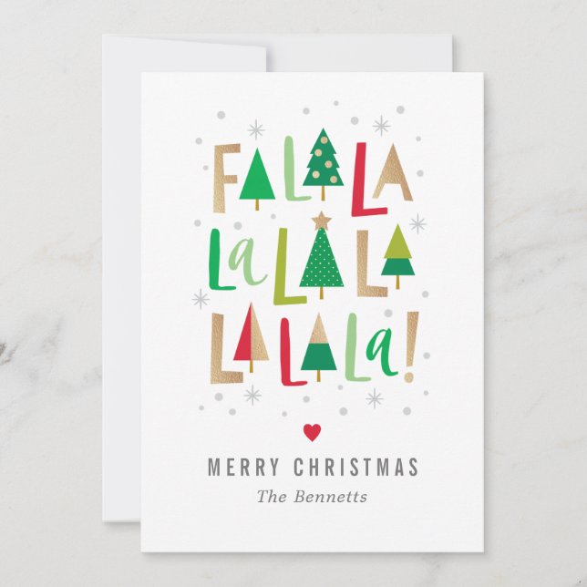 Frohe Bäume Weihnachtsfotokarte Feiertagskarte (Vorderseite)