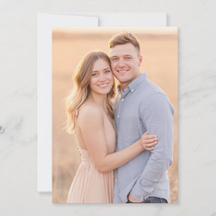 Frohe Beige Romantische Fotografie Einladung