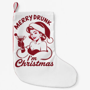 Frohe Besoffen Ich bin Weihnachten Cocktail Snarky Kleiner Weihnachtsstrumpf