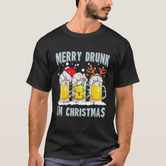 Frohe Betrunkene ich bin Weihnachten frohe Weihnac T-Shirt