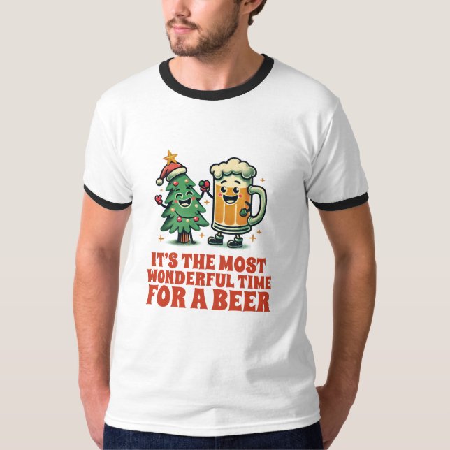 Frohe Betrunkene Weihnachten T-Shirt (Vorderseite)