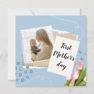 Frohe Blume Ihres ersten Muttertags Foto Greetin Feiertagskarte