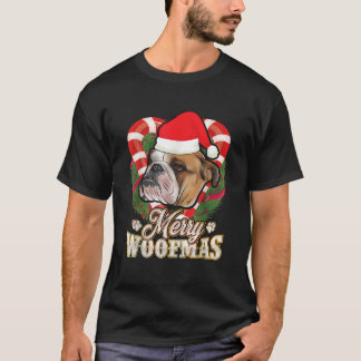 Frohe Bulldoggenweihnacht English Bulldogge mit We T-Shirt