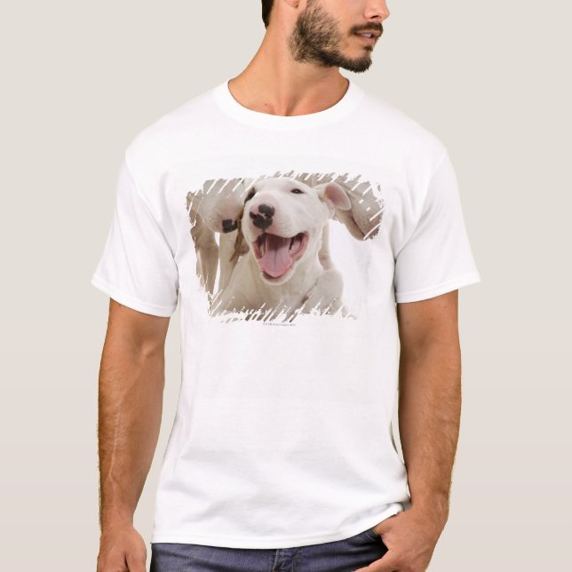Frohe Bullterrier T-Shirt (Vorderseite)