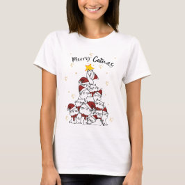 Frohe Catmas Shirt, lustige Katzen Baum Weihnachts T-Shirt