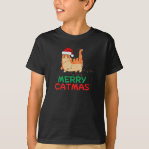 Frohe Catmas Weihnachten Funny Funny T - Shirt