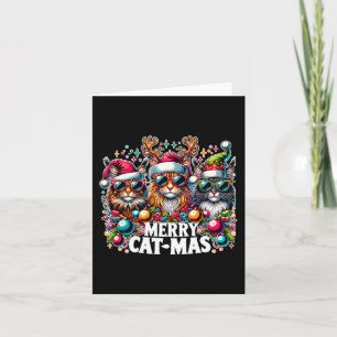 Frohe Catmas Weihnachts-Crew Weihnachtslustige Kat Karte