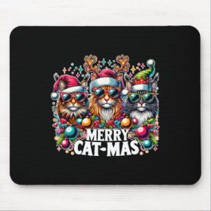 Frohe Catmas Weihnachts-Crew Weihnachtslustige Kat Mousepad
