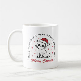 Frohe Catmas Weihnachts-Katzenmutter Dame zitiert Kaffeetasse