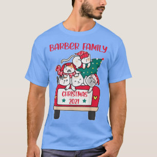 Frohe Catmas Weihnachtskatzenliebhaber Barber Fam T-Shirt