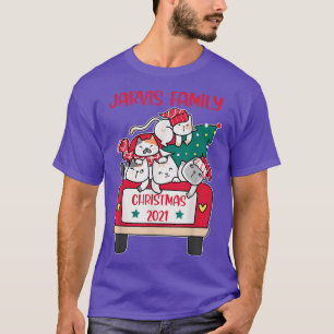 Frohe Catmas Weihnachtskatzenliebhaber Jarvis Fam T-Shirt