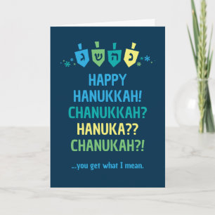 Frohe Chanukka Chanukkah Dreidel-Grußkarte Karte