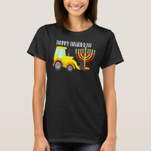 Frohe Chanukka LKW-Lader Menora Chanukka T-Shirt